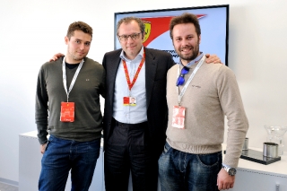 It was a special day for two 30 year old Italians - Riccardo Verdelli and Gian Maria Lambert met Stefano Domenicali / Image: Copyright Ferrari