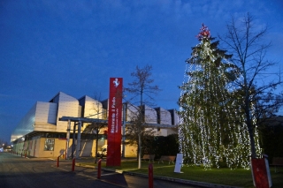 Brunico Christmas tree lights switched on in Maranello / Image: Copyright Ferrari
