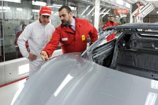 Fernando Alonso visiting the Ferrari factory before leaving for Shanghai / Image: Copyright Ferrari