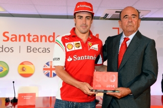 FIA Formula 1 World Championship 2014 - Round 5 - Grand Prix Spain - Fernando Alonso, Emilio Botín / Image: Copyright Ferrari