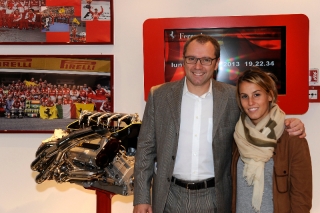 Tania and Giorgio Cagnotto visiting Ferrari - October 2013 / Image: Copyright Ferrari